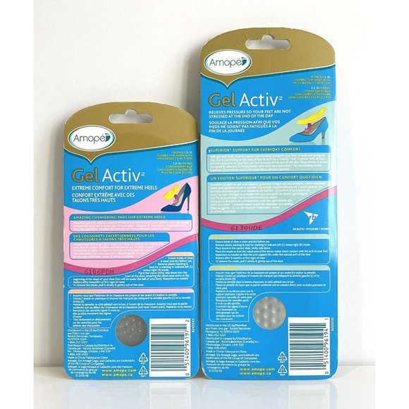 Amopé Gel Activ Ladies High Heel Insoles ~ Comfort Insoles ~ Set of 2 ~ NEW - Picture 3 of 10